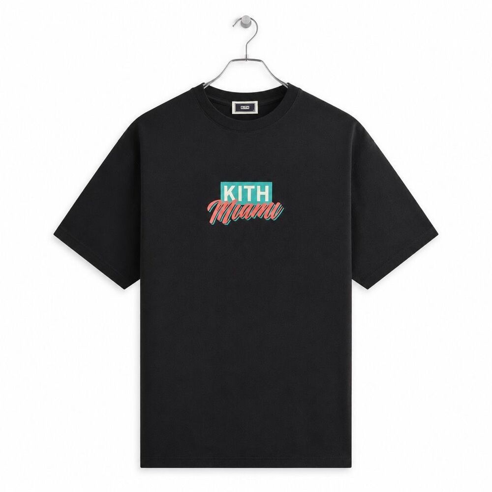 Kith Miami Classic Logo Tee Black Men’s Medium Store Exclusive 100% Cotton NWT